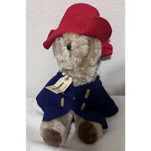 Vintage Eden Paddington Bear 1981 With Tag Blue Coat Red Hat 14” London